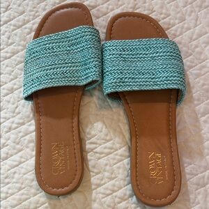 Crown Vintage Women's Blue Slide Sandals